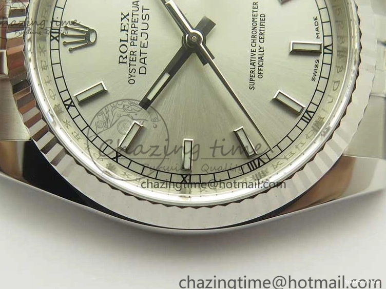 0104 DateJust 36 SS 116234 ARF 1:1 Best Edition 904L Steel Silver Dial on Jubilee Bracelet SH3135 V BestValue 3390